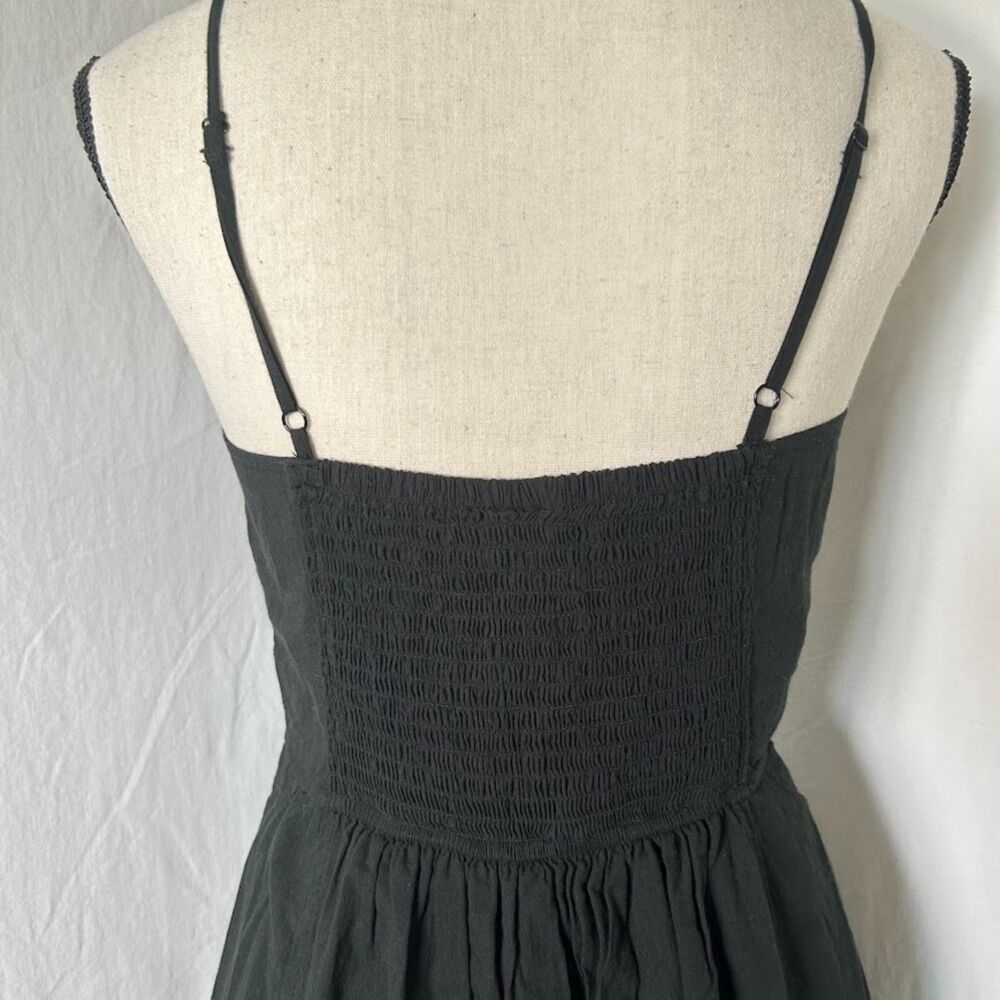 Whimsigoth Black Cotton Lace Handkerchief Hem Midi Dress Universal Thread Small - Picture 9 of 16